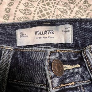 Hollister High-Rise Flare Jeans - Dark Blue